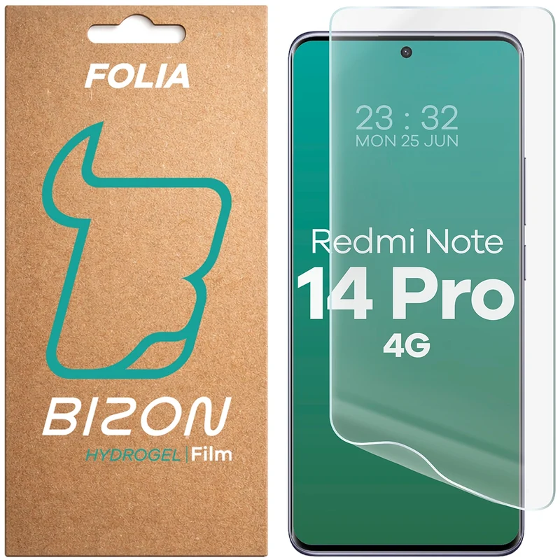 Hydrogel Folie für den Bildschirm für Xiaomi Redmi Note 14 Pro 4G, Bizon Film Hydrogel Front, 1 Stück