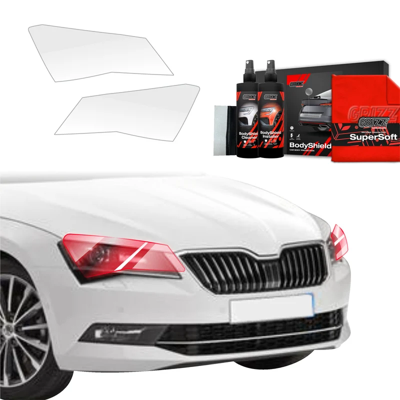 2in1 Schutzfolie Grizz Protector für Scheinwerfer - Skoda Superb 3 Combi (2015-2019)