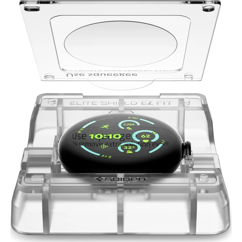 Bildschirmfolie + Applikator für Pixel Watch 5 / 4 / 3 (41 mm), Spigen Elite Shield EZ Fit 2-Pack, Transparent