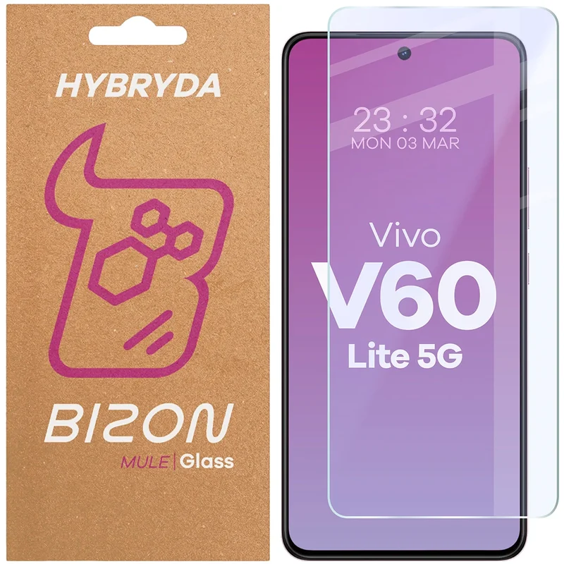 Flexibles Hybridglas für Vivo V60 Lite 5G, Bizon Hybrid Mule