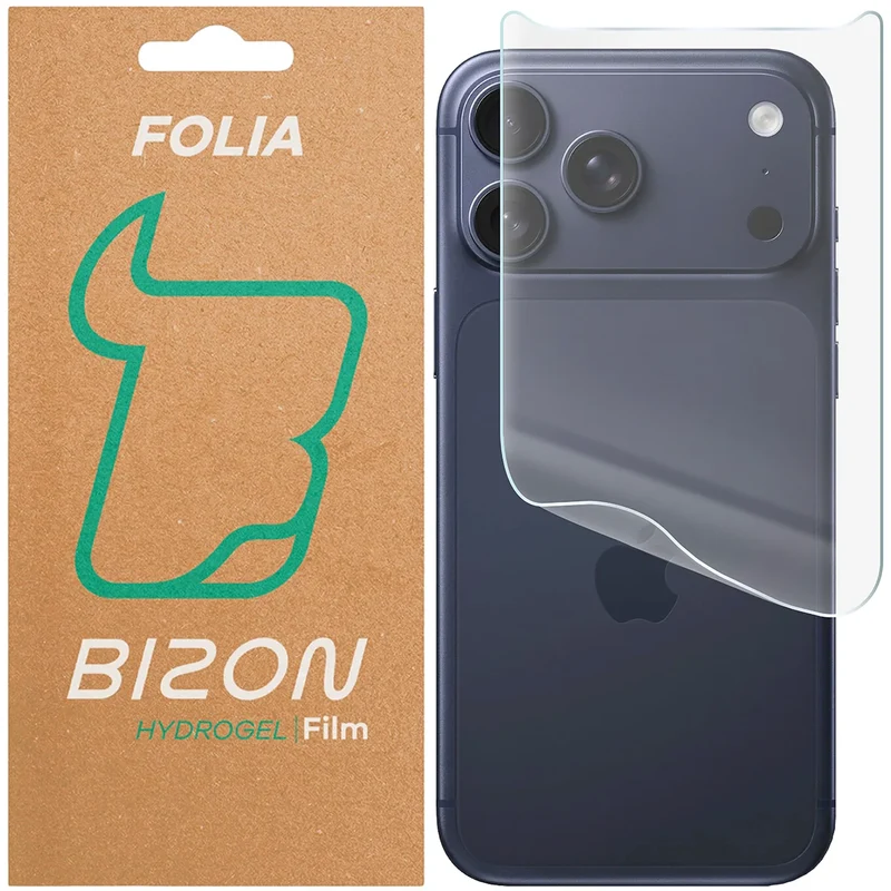Hydrogel Folie für die Rückseite für iPhone 18 Pro Max / 17 Pro Max, Bizon Film Hydrogel Back, 1 Stück