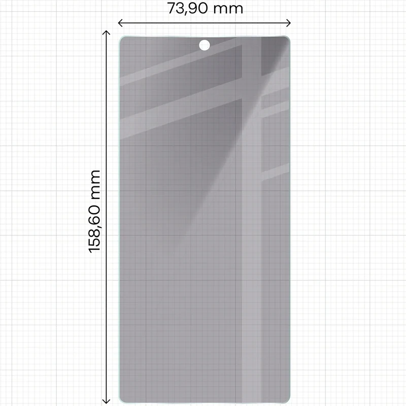 Gehärtetes Glas mit Privatschutzfilter für Galaxy S25 Ultra, Bizon Glass Clear Shadow Duo, getönt, 2 Stück