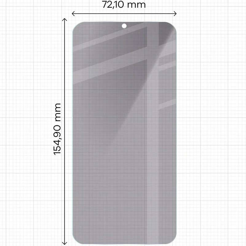 Gehärtetes Glas mit Privatschutzfilter für Galaxy S25 Plus / S24 Plus, Bizon Glass Clear Shadow Duo, getönt, 2 Stück