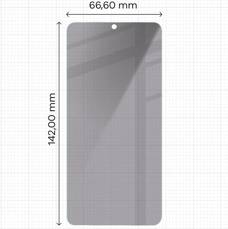Gehärtetes Glas mit Privatschutzfilter für Galaxy S23, Bizon Glass Clear Shadow Duo, getönt, 2 Stück
