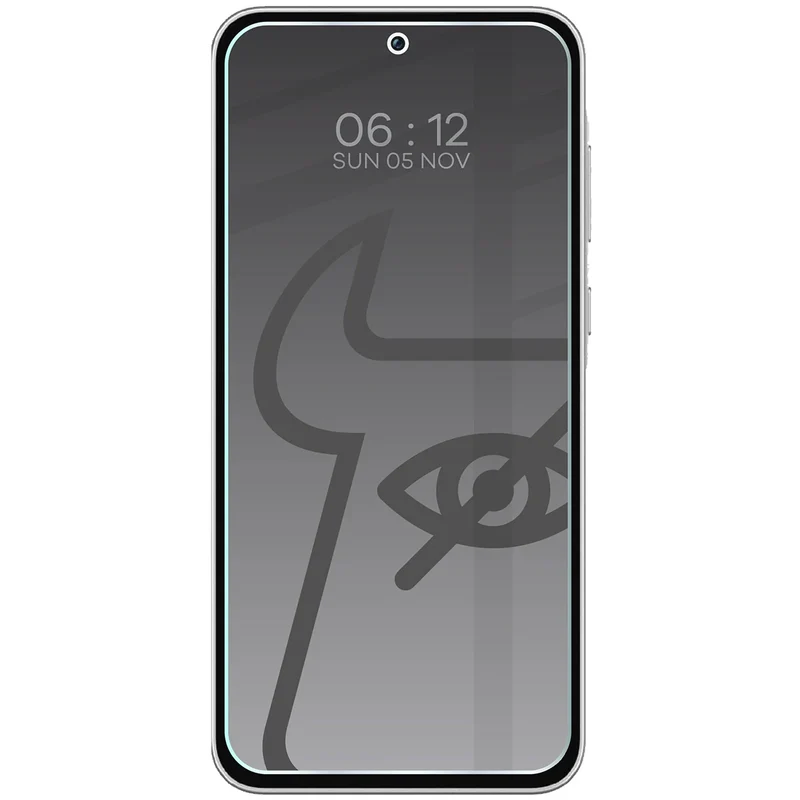 Gehärtetes Glas mit Privatschutzfilter für Galaxy M35 5G / A35 5G / A55 5G, Bizon Glass Clear Shadow Duo, getönt, 2 Stück