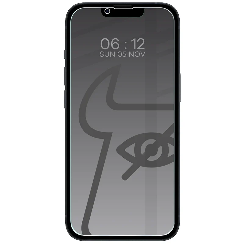 Gehärtetes Glas mit Privatschutzfilter für iPhone 17e / 16e / 14 / 13 Pro / 13, Bizon Glass Clear Shadow Duo, getönt, 2 Stück