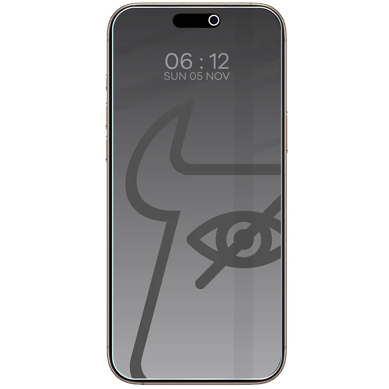 Gehärtetes Glas mit Privatschutzfilter für iPhone 16 Pro Max, Bizon Glass Clear Shadow Duo, getönt, 2 Stück