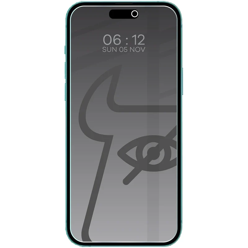 Gehärtetes Glas mit Privatschutzfilter für iPhone 15 Plus / 15 Pro Max / 16 Plus, Bizon Glass Clear Shadow Duo, getönt, 2 Stück