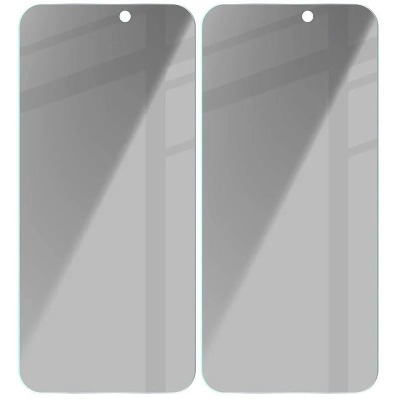 Gehärtetes Glas mit Privatschutzfilter für iPhone 15 Plus / 15 Pro Max / 16 Plus, Bizon Glass Clear Shadow Duo, getönt, 2 Stück