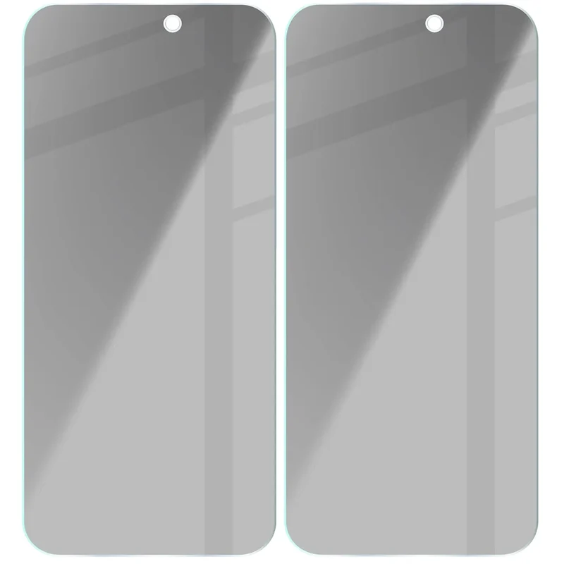 Gehärtetes Glas mit Privatschutzfilter für iPhone 15 / 15 Pro / 16 , Bizon Glass Clear Shadow Duo, getönt, 2 Stück