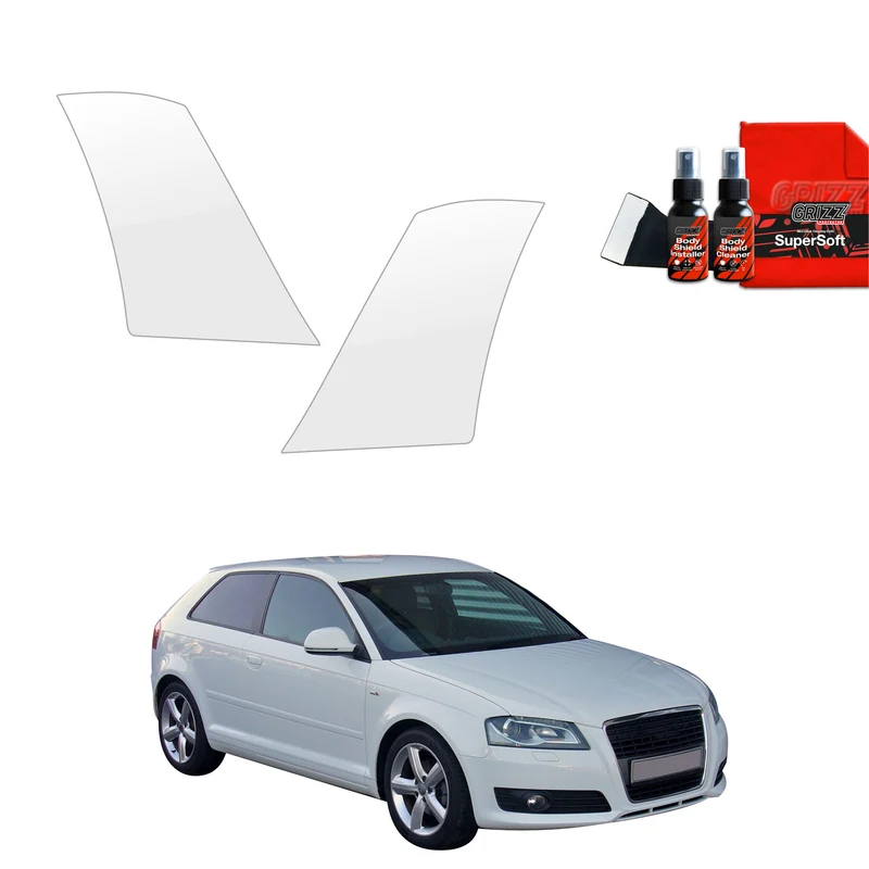 2in1 Schutzfolie Grizz Protector für hinteren Seitenschweller - Audi A3 8P Hatchback 3D (2003-2008)