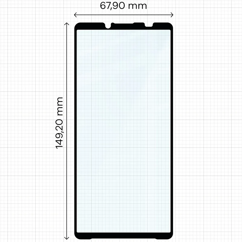 Gehärtetes Glas für Sony Xperia 10 VII / VIII, Bizon Glass Edge, Schwarzer Rahmen
