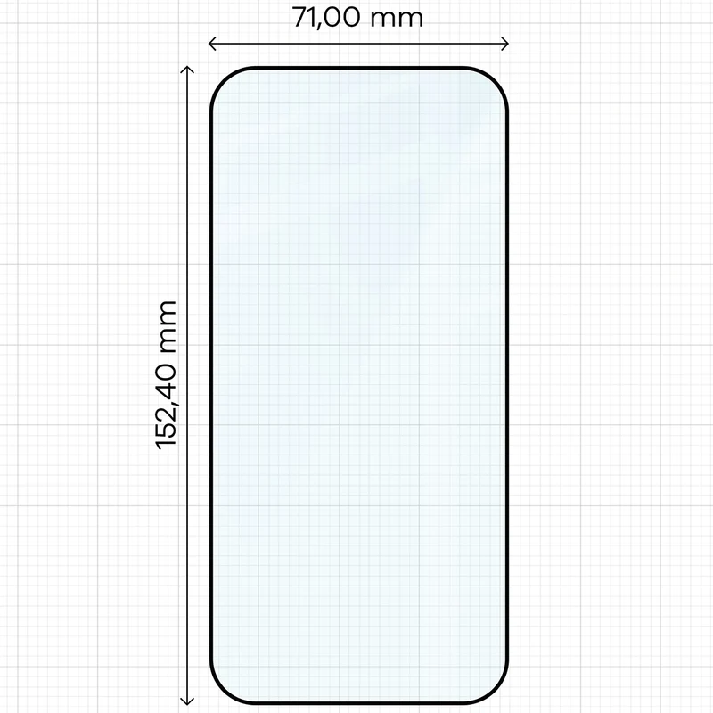 Gehärtetes Glas für iPhone Air, Bizon Glass Edge, Schwarzer Rahmen