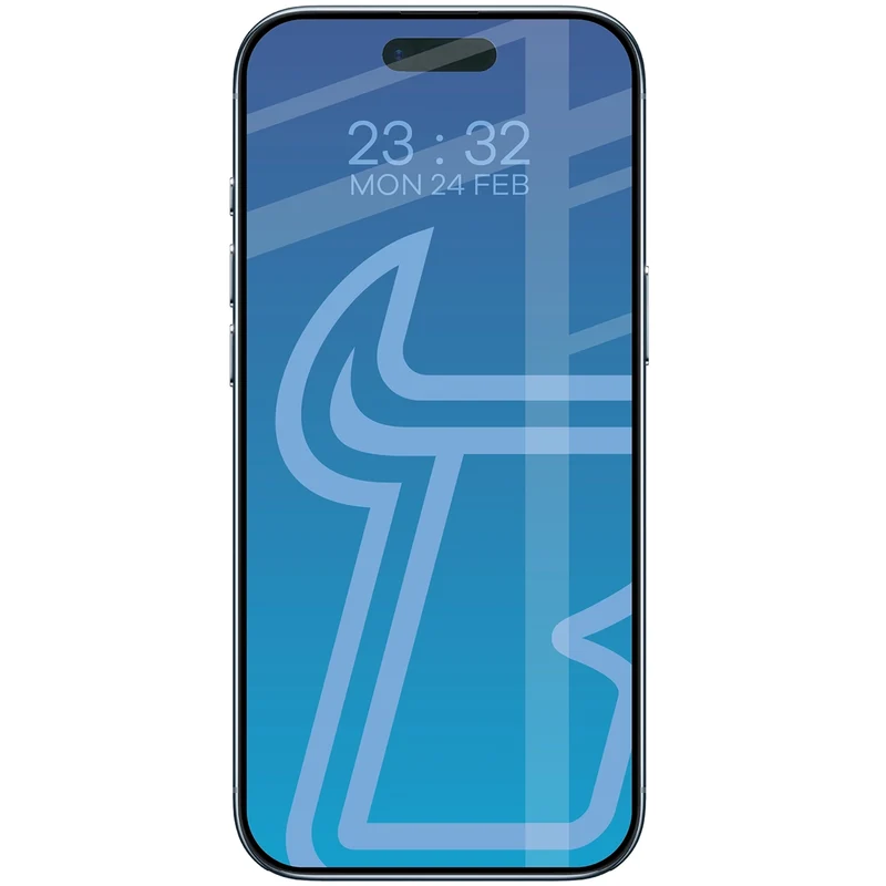 Gehärtetes Glas für iPhone Air, Bizon Glass Edge, Schwarzer Rahmen