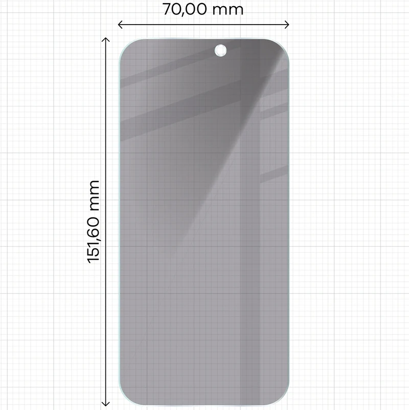 Gehärtetes Glas mit Privatschutzfilter für iPhone Air, Bizon Glass Clear Shadow, getönt