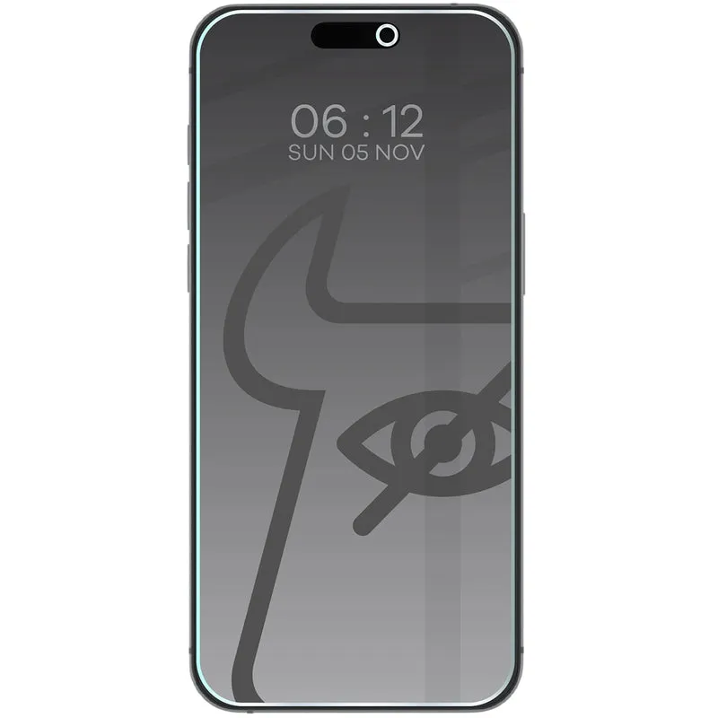 Gehärtetes Glas mit Privatschutzfilter für iPhone 17 Pro Max, Bizon Glass Clear Shadow, getönt