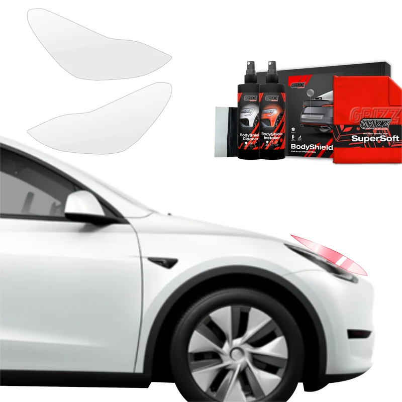 2in1 Schutzfolie Grizz Protector für Scheinwerfer - Tesla Model Y (2020-2024)