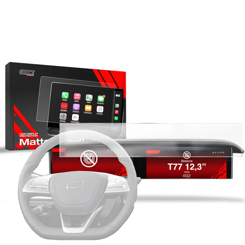 Matte Autodisplayfolie für Bestune T77 12,3" (2025-2026), Grizz Protector