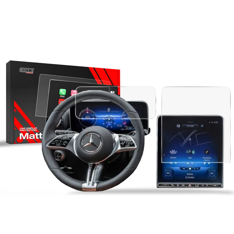 Matte Autodisplayfolie 2in1 für Mercedes EQE Widescreen (2022-2026), Grizz Protector