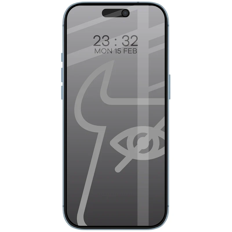 Gehärtetes Glas mit Privatschutzfilter für iPhone Air, Bizon Glass Edge Shadow, getönt mit schwarzer Rahmen