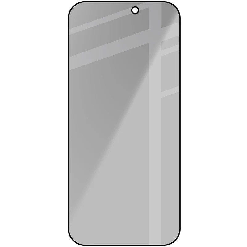 Gehärtetes Glas mit Privatschutzfilter für iPhone 17 Pro Max, Bizon Glass Edge Shadow, getönt mit schwarzer Rahmen