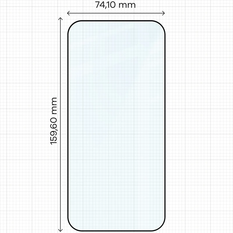 Gehärtetes Glas für iPhone 18 Pro Max / 17 Pro Max, Bizon Glass Edge, Schwarzer Rahmen