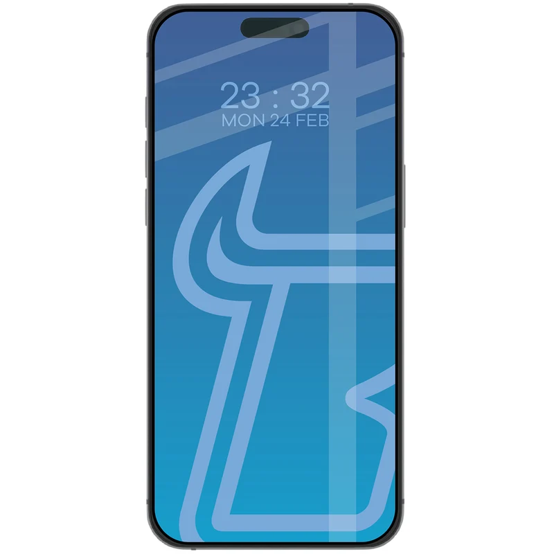 Gehärtetes Glas für iPhone 18 Pro Max / 17 Pro Max, Bizon Glass Edge, Schwarzer Rahmen