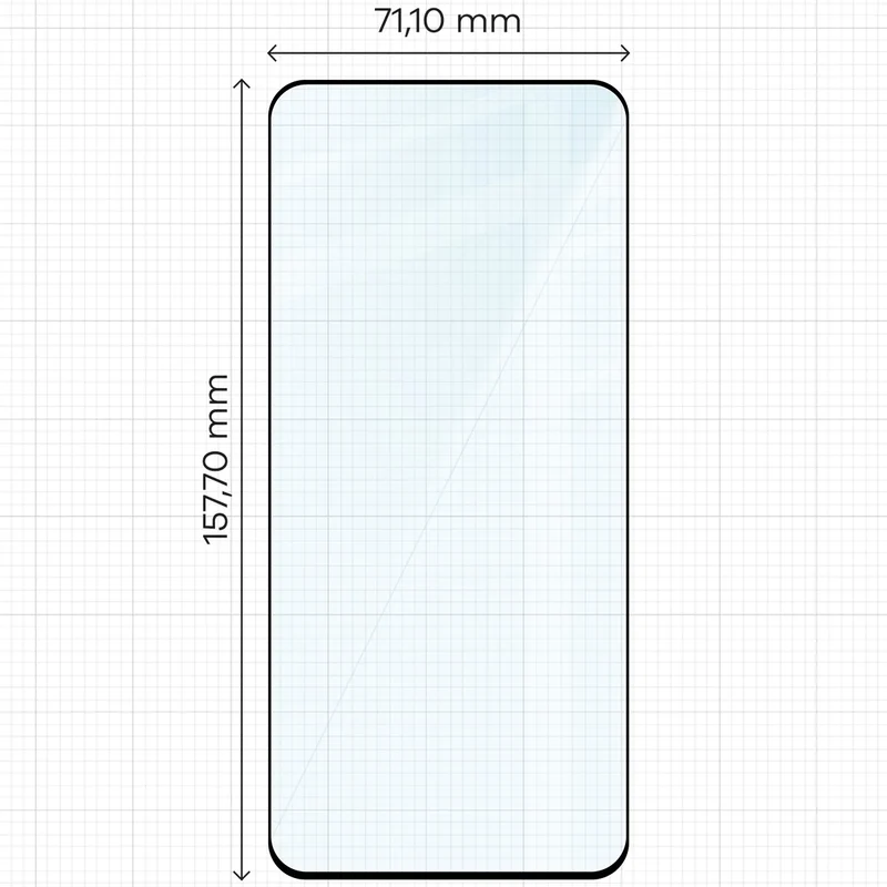 Gehärtetes Glas für Xiaomi Redmi Note 14 4G / 5G / POCO M7 Pro 5G, Bizon Glass Edge Duo, Schwarzer Rahmen, 2 Stück