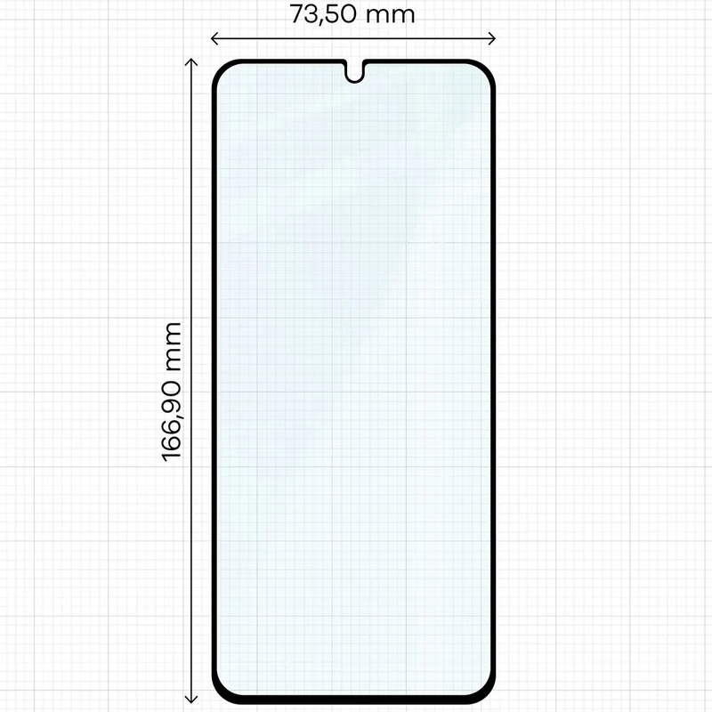 Gehärtetes Glas für Xiaomi Redmi 14C 4G / POCO C75, Bizon Glass Edge Duo, Schwarzer Rahmen, 2 Stück