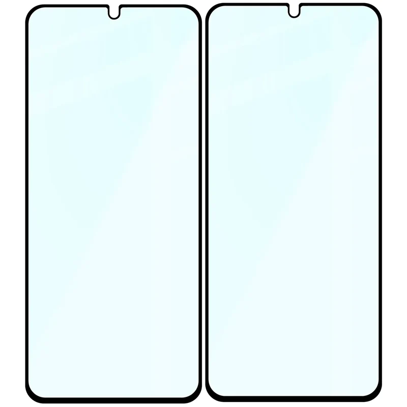Gehärtetes Glas für Xiaomi Redmi 14C 4G / POCO C75, Bizon Glass Edge Duo, Schwarzer Rahmen, 2 Stück