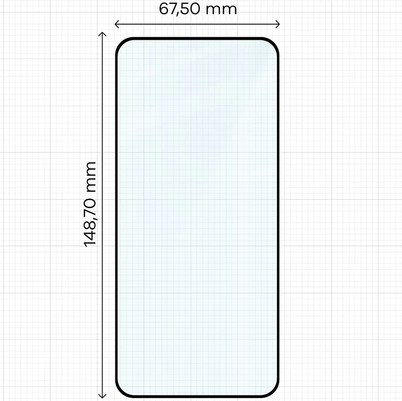 Gehärtetes Glas für Xiaomi 15, Bizon Glass Edge Duo, Schwarzer Rahmen, 2 Stück
