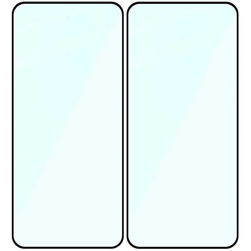 Gehärtetes Glas für Xiaomi 15, Bizon Glass Edge Duo, Schwarzer Rahmen, 2 Stück