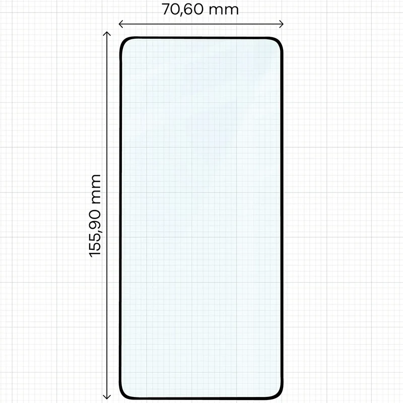 Gehärtetes Glas für Xiaomi 14T Pro, Bizon Glass Edge Duo, Schwarzer Rahmen, 2 Stück