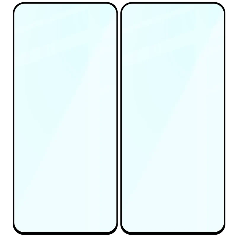 Gehärtetes Glas für Xiaomi 13T Pro / 13T, Bizon Glass Edge Duo, Schwarzer Rahmen, 2 Stück