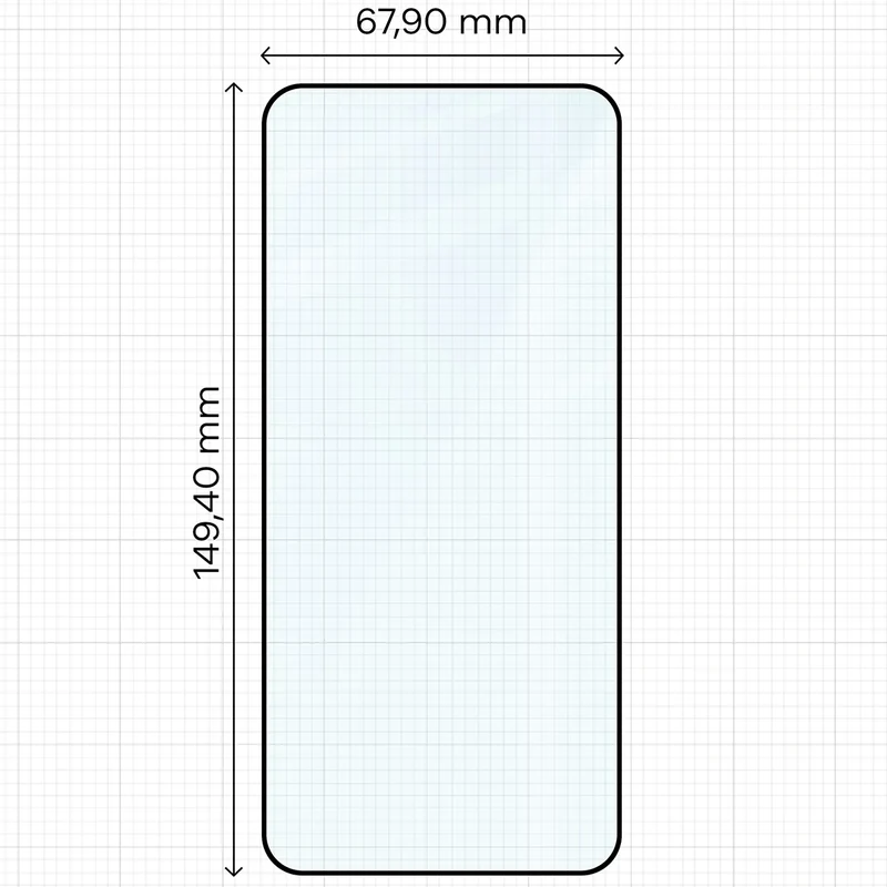 Gehärtetes Glas für Xiaomi 13, Bizon Glass Edge Duo, Schwarzer Rahmen, 2 Stück