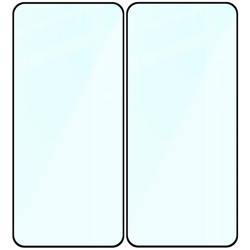 Gehärtetes Glas für Xiaomi 12T / 12T Pro, Bizon Glass Edge Duo, Schwarzer Rahmen, 2 Stück