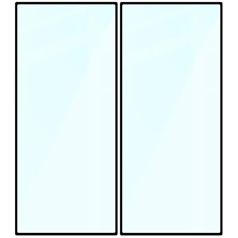 Gehärtetes Glas für Galaxy Z Fold7, Bizon Glass Edge Duo, Schwarzer Rahmen, 2 Stück