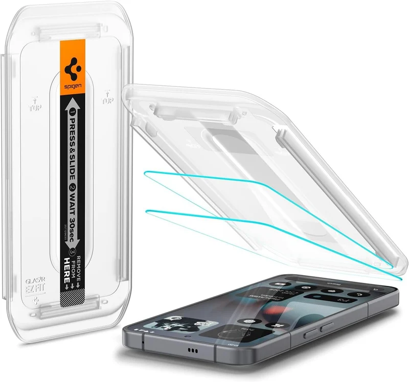 Glas + Applikator für Nothing Phone 3, Spigen Glas.tR EZ Fit 2-Pack