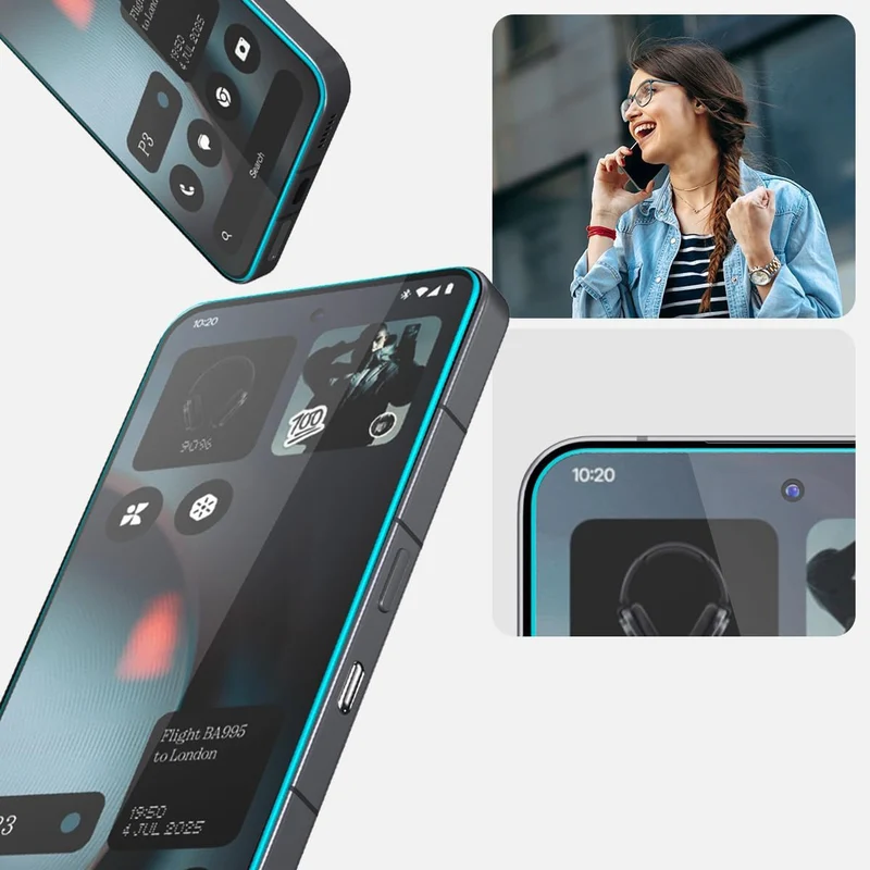 Glas + Applikator für Nothing Phone 3, Spigen Glas.tR EZ Fit 2-Pack