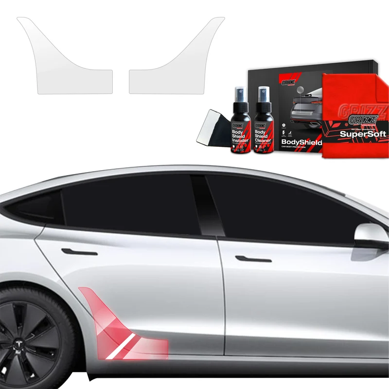 2in1 Schutzfolie Grizz Protector für hinteren Seitenschweller - Tesla Model 3 (2021-2025)