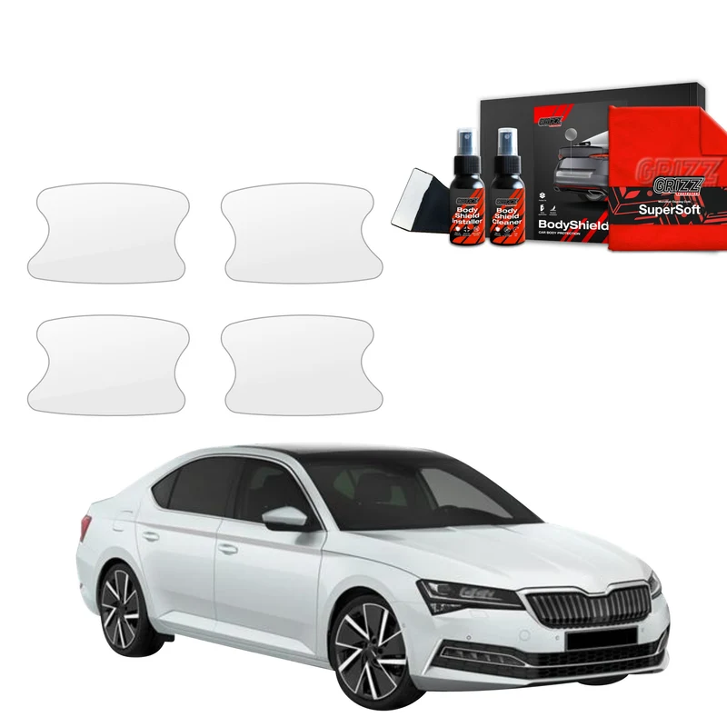 4in1 Schutzfolie Grizz Protector für Türgriffmulden - Skoda Superb 3 Liftback (2019-2023)