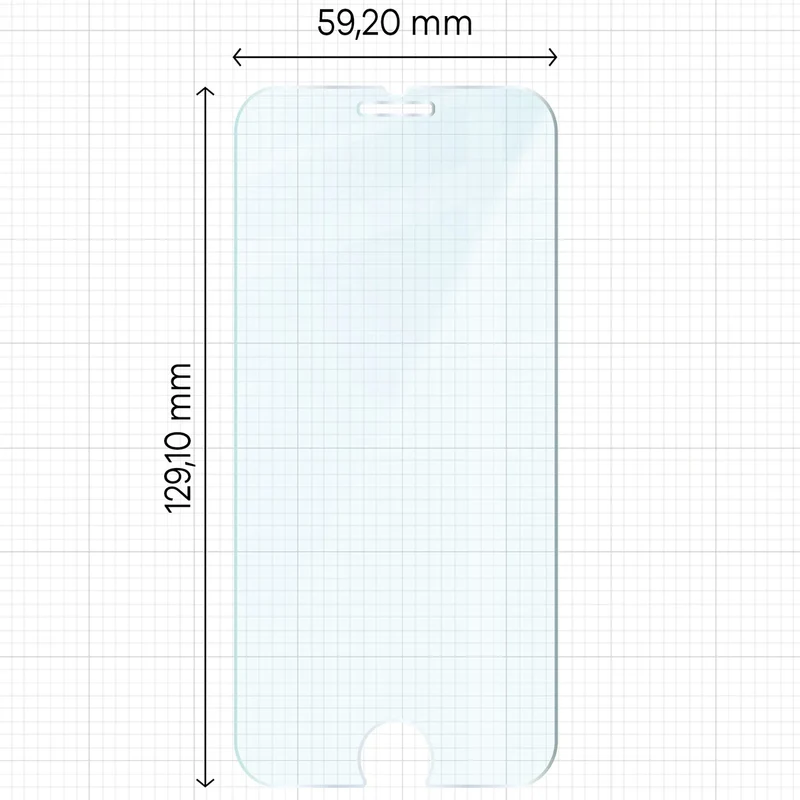 Gehärtetes Glas für iPhone SE 2022 / 2020 / 8 / 7, Bizon Glass Clear Duo, 2 Stück