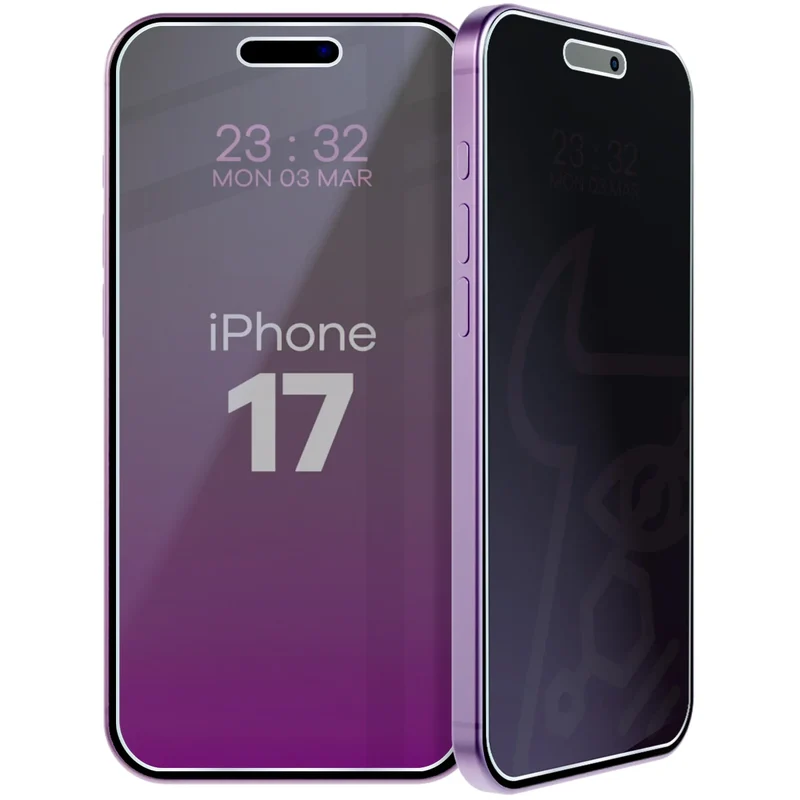 Hybridglas mit Privatschutzfilter für iPhone 17, Bizon Hybrid Shadow, Matt