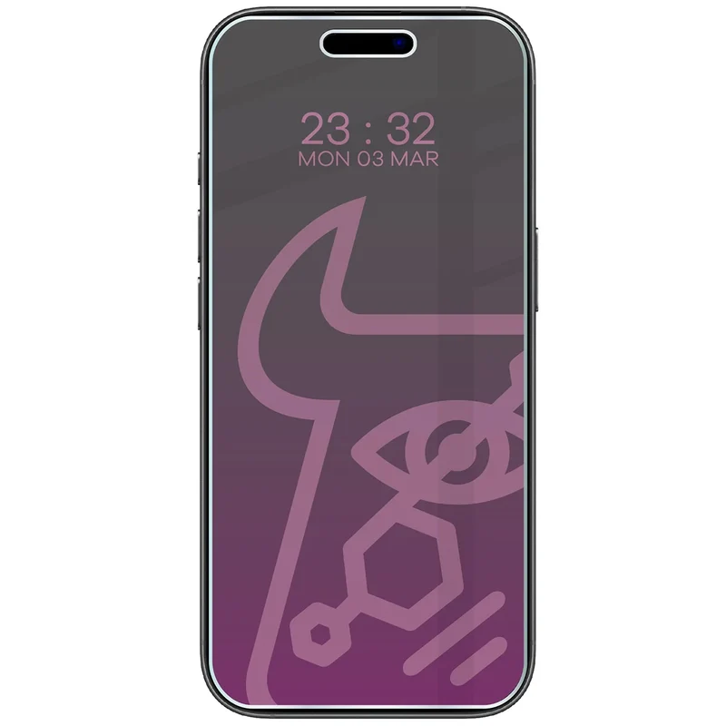 Hybridglas mit Privatschutzfilter für iPhone 17, Bizon Hybrid Shadow, Matt