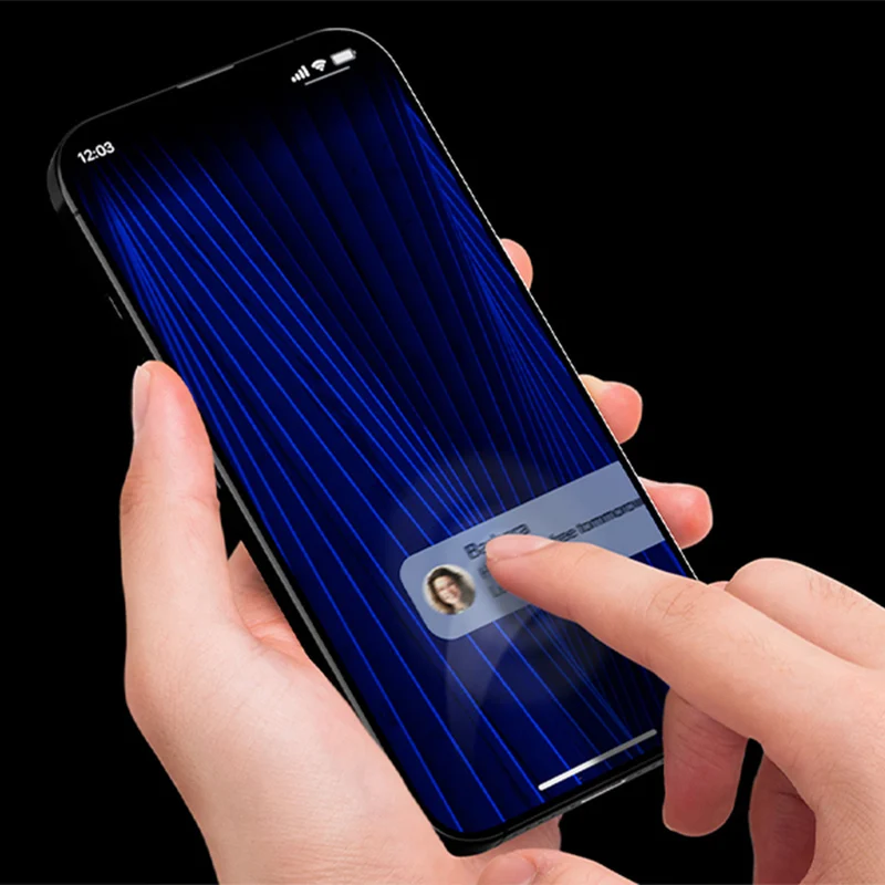 Saphirglas für iPhone 17 / 17 Pro, Hammer Glass Sapphire Superior, Schwarzer Rahmen