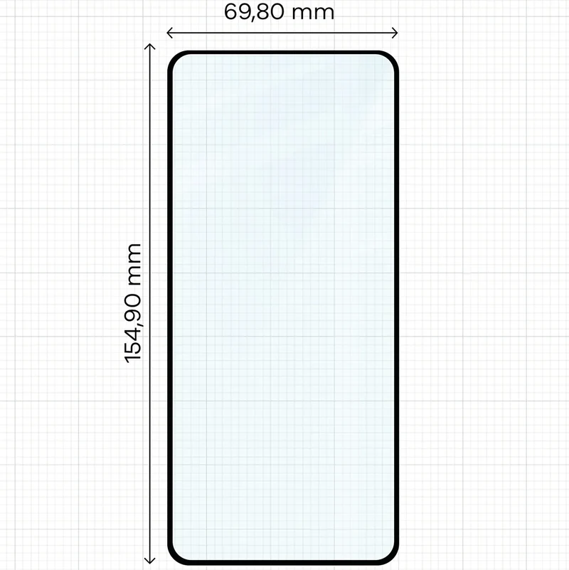 Gehärtetes Glas für Xiaomi Redmi Note 11 / 11S 4G, Bizon Glass Edge Duo, Schwarzer Rahmen, 2 Stück