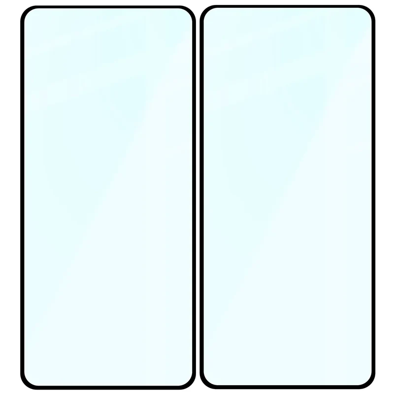 Gehärtetes Glas für Xiaomi Redmi Note 11 / 11S 4G, Bizon Glass Edge Duo, Schwarzer Rahmen, 2 Stück