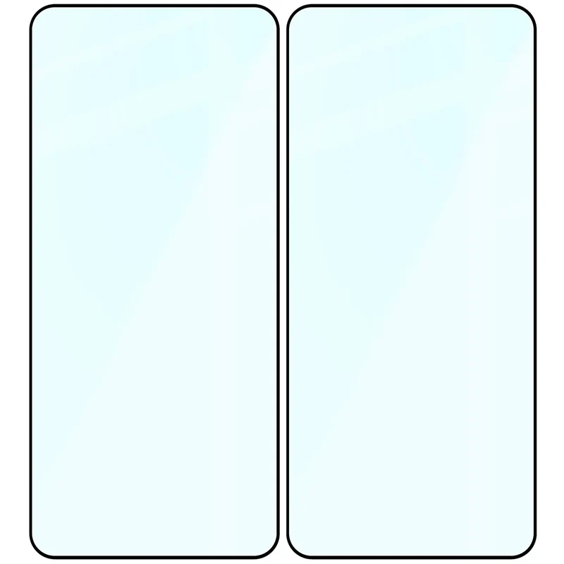 Gehärtetes Glas für Xiaomi POCO X6 Pro / X7 Pro, Bizon Glass Edge Duo, Schwarzer Rahmen, 2 Stück
