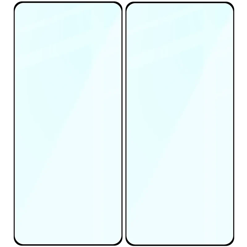 Gehärtetes Glas für Xiaomi POCO X6 / M6 Pro 4G / Redmi Note 13 5G / 13 Pro 4G/5G, Bizon Glass Edge Duo, Schwarzer Rahmen, 2 Stück