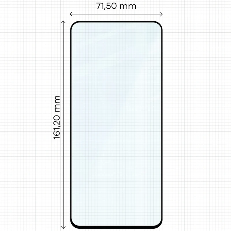 Gehärtetes Glas für Galaxy XCover 7 Pro / 6 Pro, Bizon Glass Edge Duo, Schwarzer Rahmen, 2 Stück